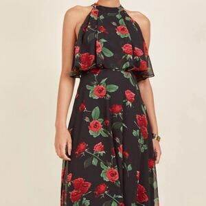Liza Luxe Rose Print Sleeveless Maxi Size XS